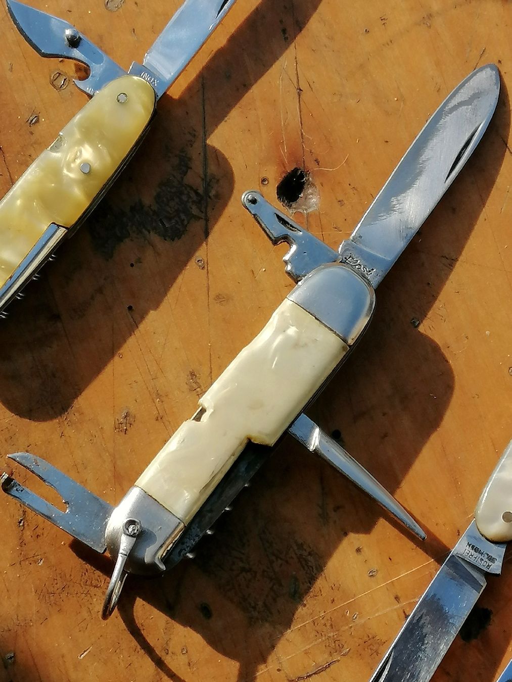Solingen Accessori: SACKMESSER ALT, EINS MIT GLASSCHNEIDER, 6 STÜCK. – Usato da Maschwanden venduto da OliverM05 2