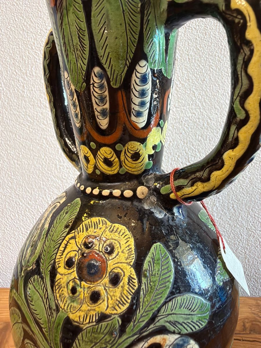 Vasen & Gefässe: Alte Thun Keramik Krug mit Eulen – Gebraucht aus Lamone von Birth-Gramm-Antiques 1