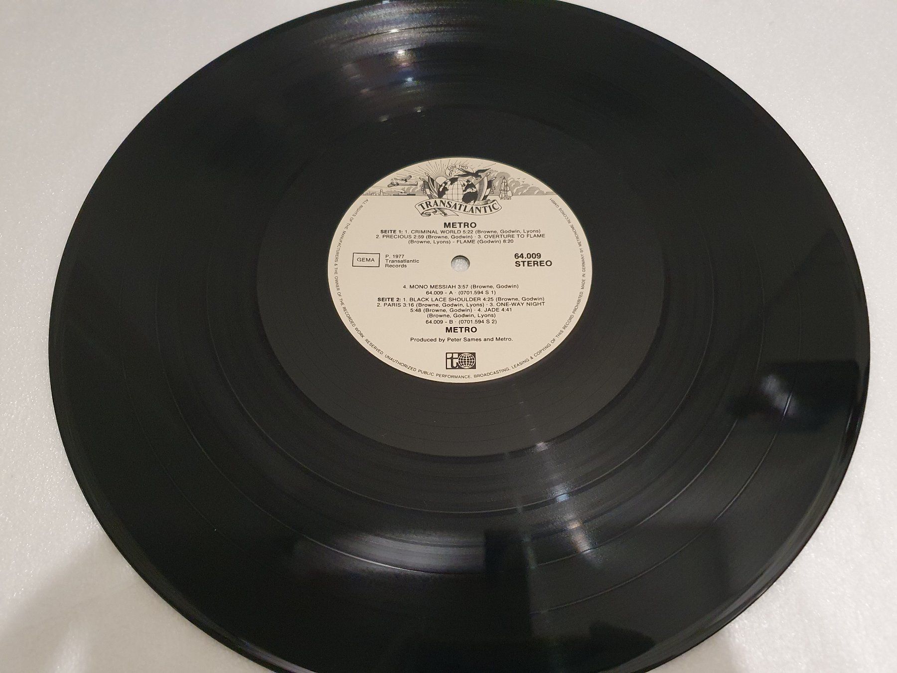 Dischi in vinile: Metro – Metro – Usato da Uster venduto da Vinyl-Leidenschaft 5