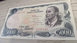 Note 5000 Bipkwele Äquatorialguinea 1979 