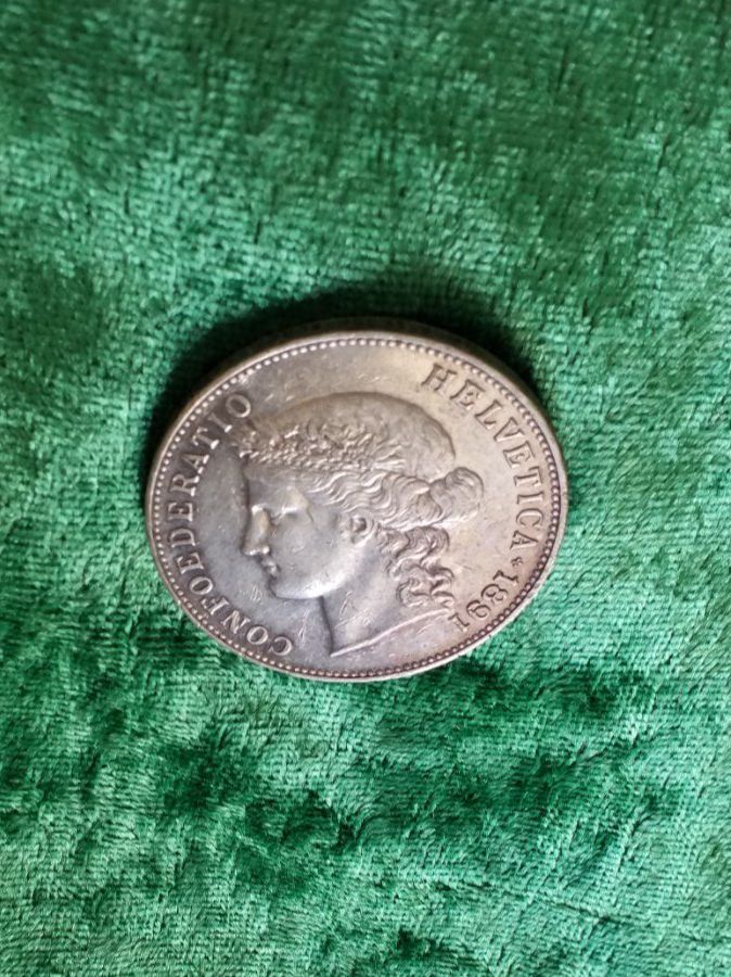 Tutti le monete: CH 5 Franken 1891/ 5 Francs 1891 – Usato da Gordola venduto da ale_5wbc 2