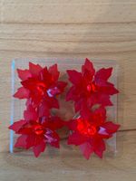4er Set LED Weihnachtssterne Deko Rot Batterie