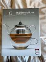Teekanne Solitaire aus Glas und Edelstah 60cl