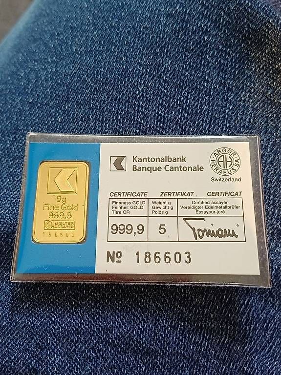Metalli preziosi: Goldbarren 5g Argor Heraeus SA – Usato da Muralto venduto da manueldisaba01
