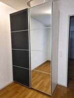 Schiebetürenschrank 2 Türen schwarz/Spiegel