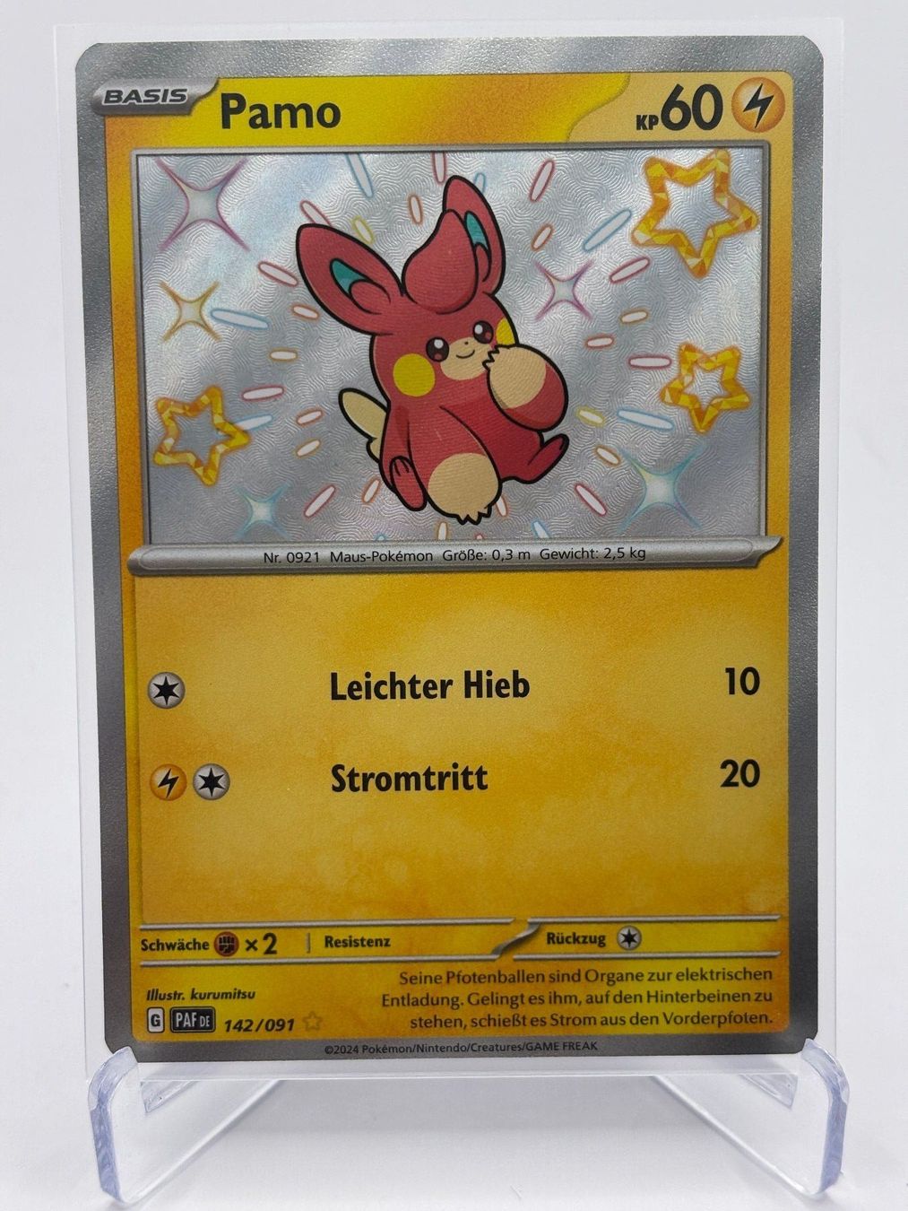 Pokémon Sammelbilder & Trading cards: Paldeas Schicksale - Pamo  (PAF 142) - DE – Neu (gemäss Beschreibung) aus Allschwil von Bullach