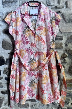 Robe d'été légère à motifs tropicaux, taille M