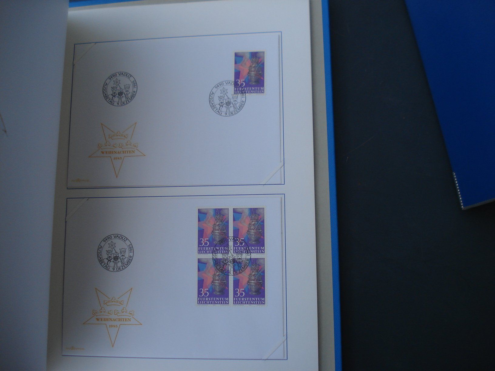 Alle Briefmarken: Ordner mit FDC Liechtenstein, 1985-2000, Satz, Einzel, 4erbl – Gebraucht aus Niederwil AG von morostahu 3