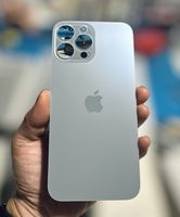 VITRE ARRIÈRE IPHONE 13 Pro BLEU CLAIRE(AVEC LOGO)