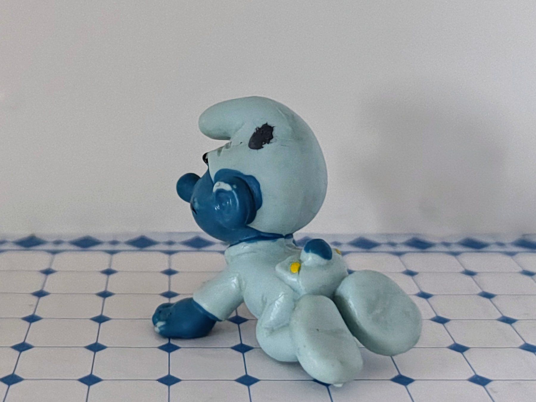 Schleich Statuette: Schlumpf 20203 Babyschlumpf blau 1984 – Usato da Rüti ZH venduto da Prostias 2