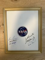 Original NASA-Patch, vintage Gedenktafel „Mercury 7“ gerahmt