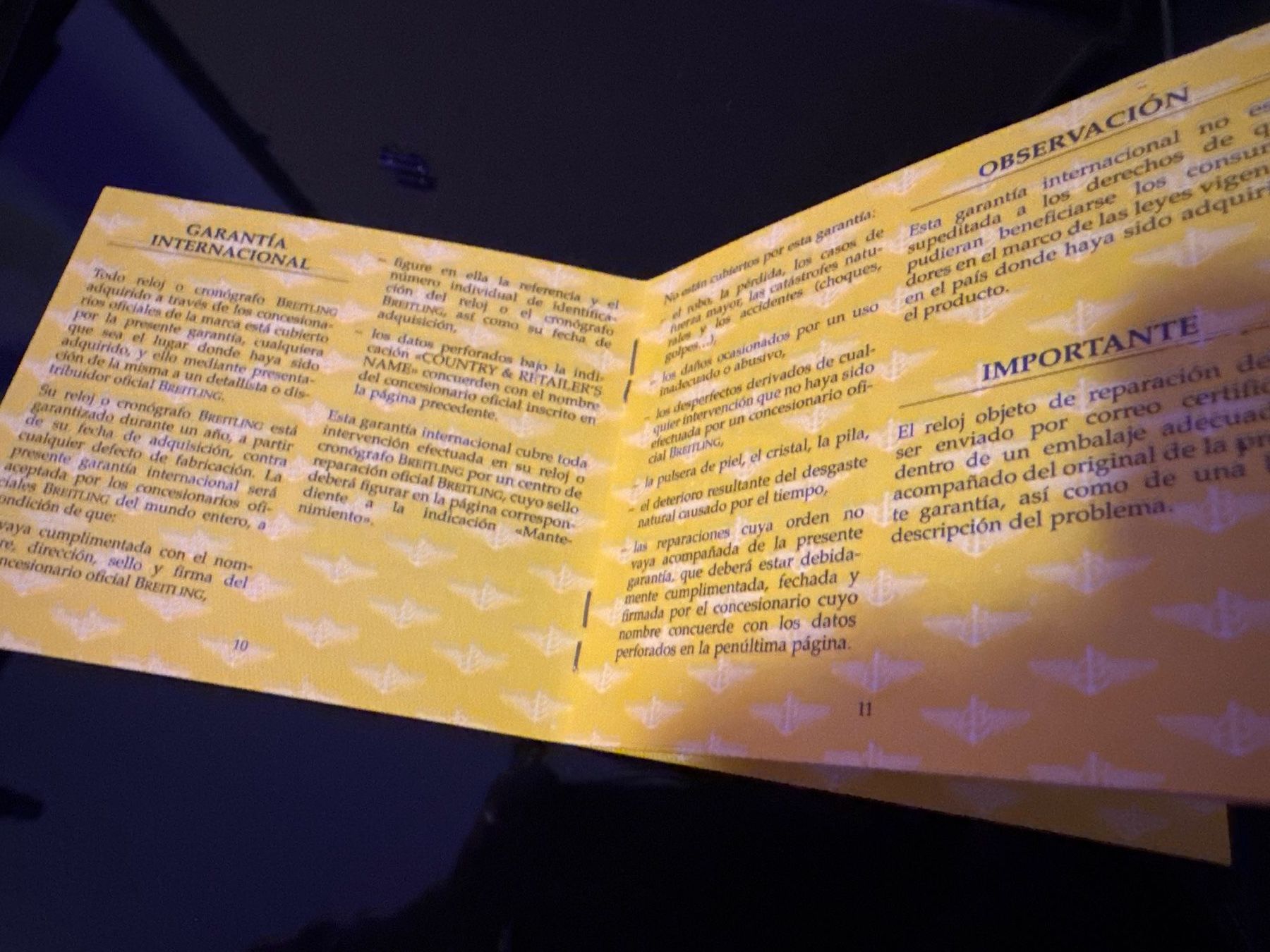 Breitling Orologi: Breitling Warranty Manual aus 1996 – Usato da Rüti ZH venduto da Oldexplorer 3