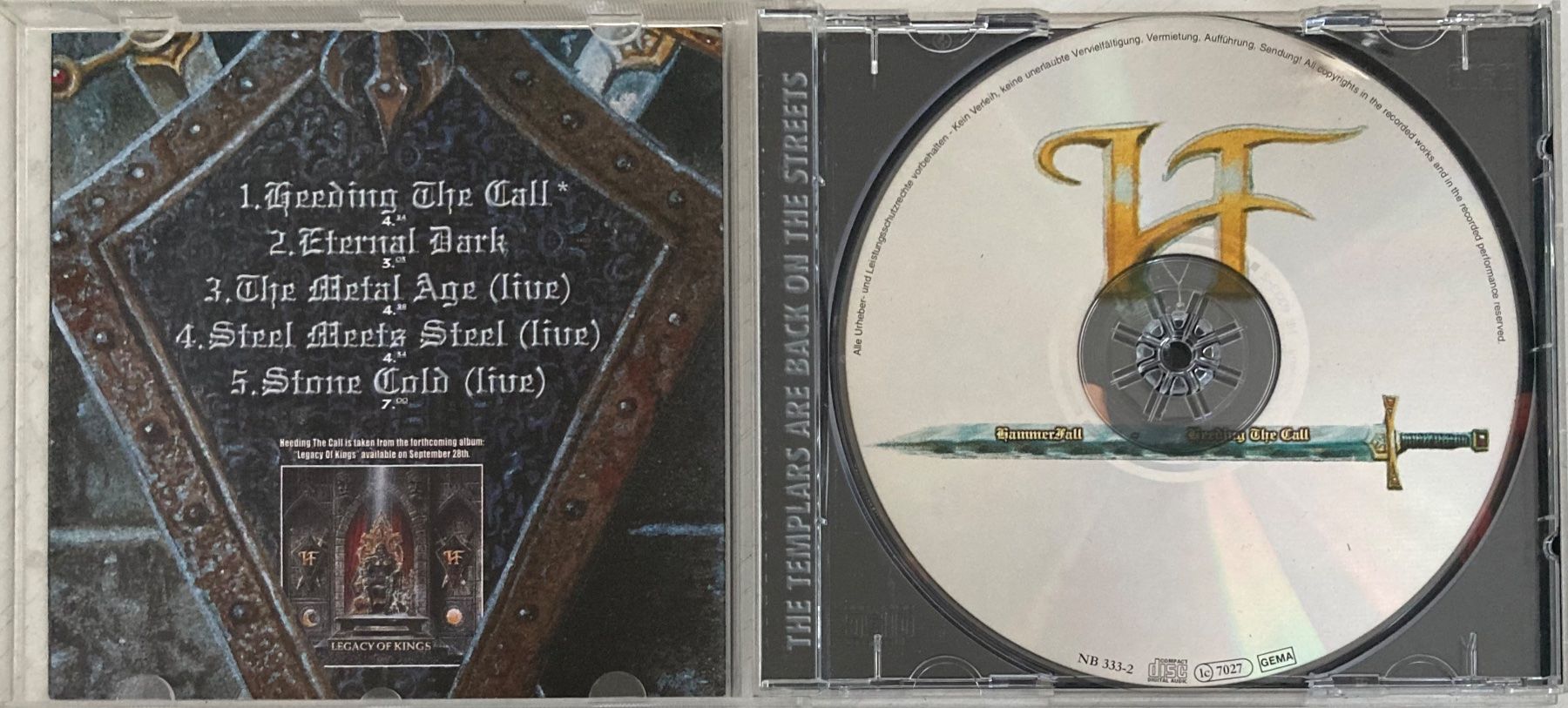 CD: HAMMERFALL - HEEDING THE CALL – Usato da Poliez-Pittet venduto da Newtown-Records 2