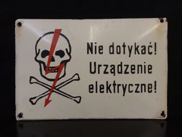 Emailschild NIE DOTYKAC! TOTENKOPF BLITZ