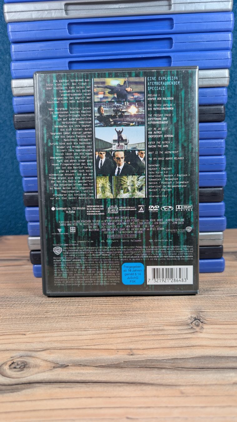 Tutti i DVDs: Matrix Reloaded DVD - 2 Disc Edition - Top Zustand! – Usato da Flumenthal venduto da Neondrian 1
