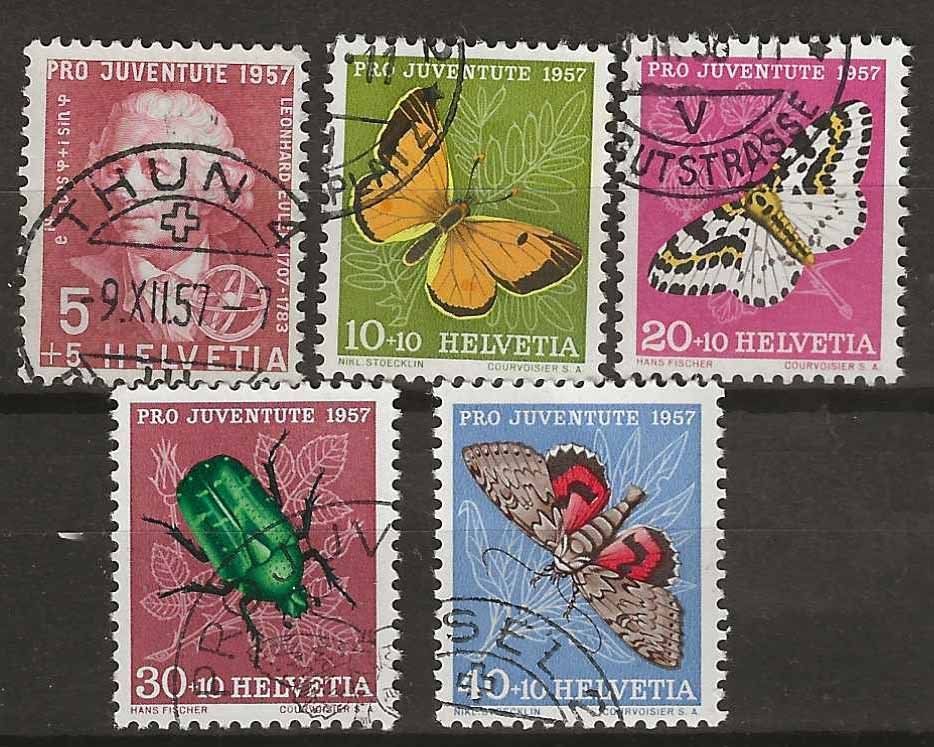 Tutti i francobolli: PJ057 - Pro Juventute 1957 obl. – Usato da Trélex venduto da Phil_Albert
