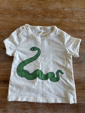 Mini Rodini T-Shirt Schlange 68/74 Bio Baumwolle Top Zustan