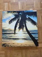 Wunderschönes Leinwandbild "Sonnenuntergang" - 50x50cm