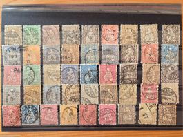 CH-Briefmarken gestempelt auf Karte D19 Zustand gem.Bilder