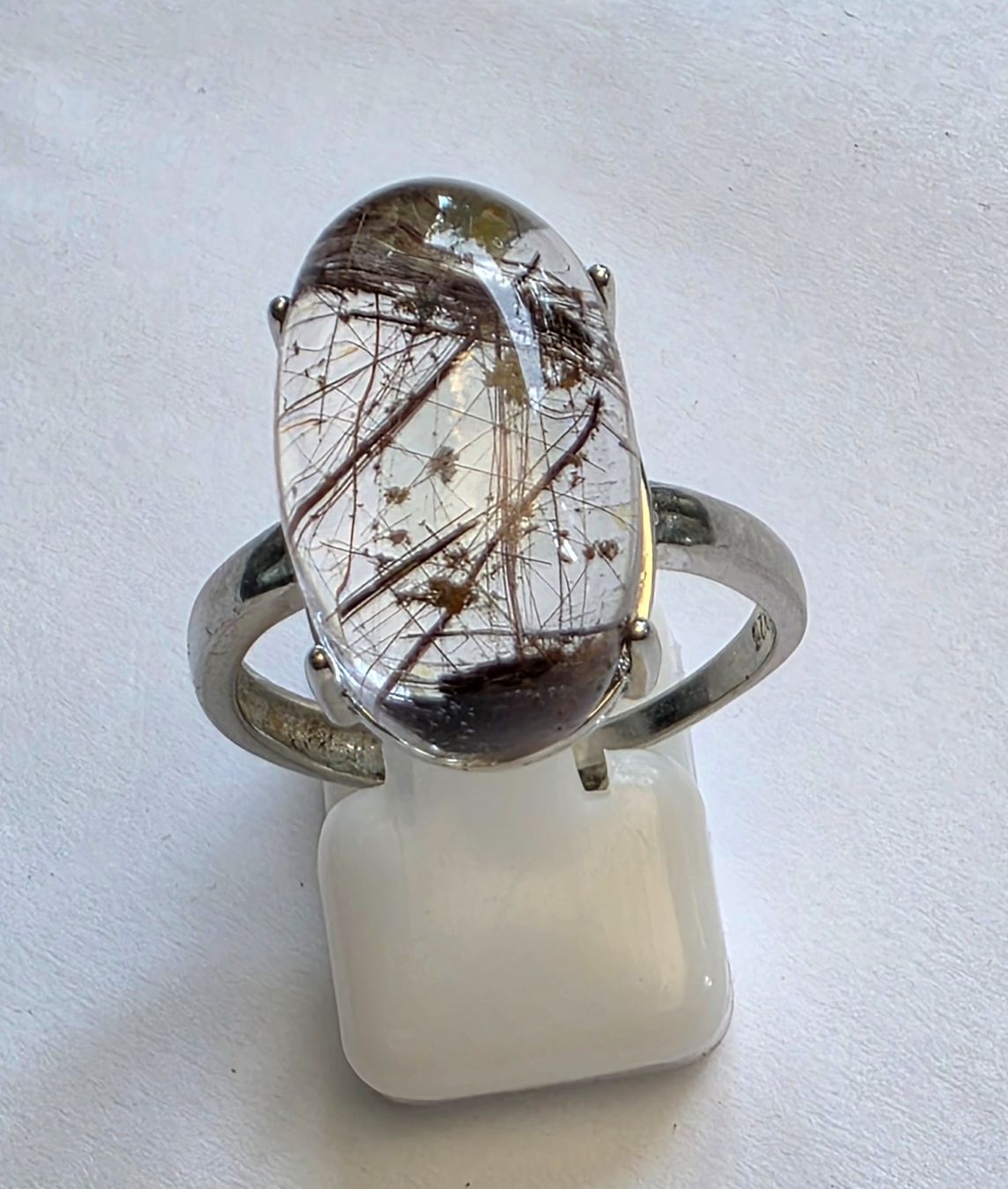 Anelli: Ring mit Rutilquarz in Silber Grösse anpassbar ca 60 – Nuovo (secondo la descrizione) da Zürich venduto da benedikt12