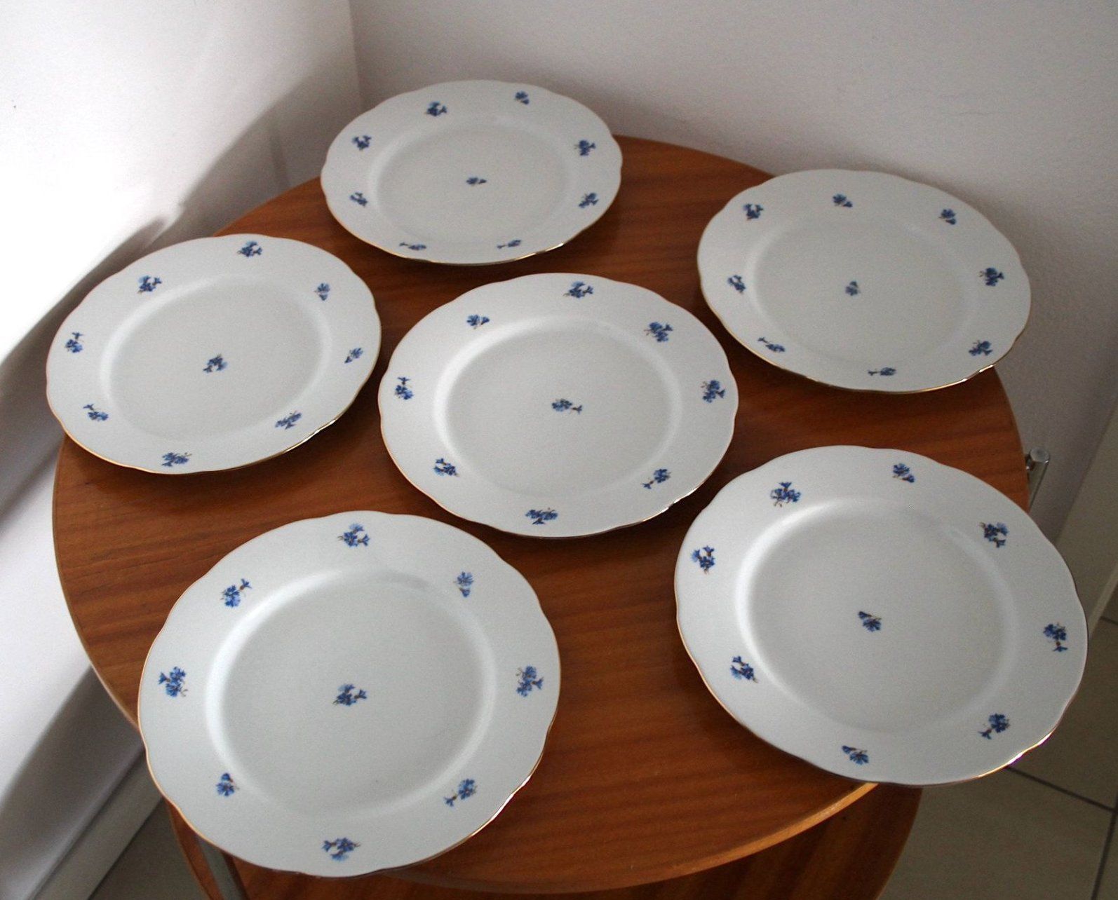 Piatti: 6 Kornblumen Speiseteller , 23 cm – Usato da Locarno venduto da fripui