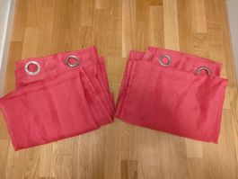 2er Set pinker Vorhang