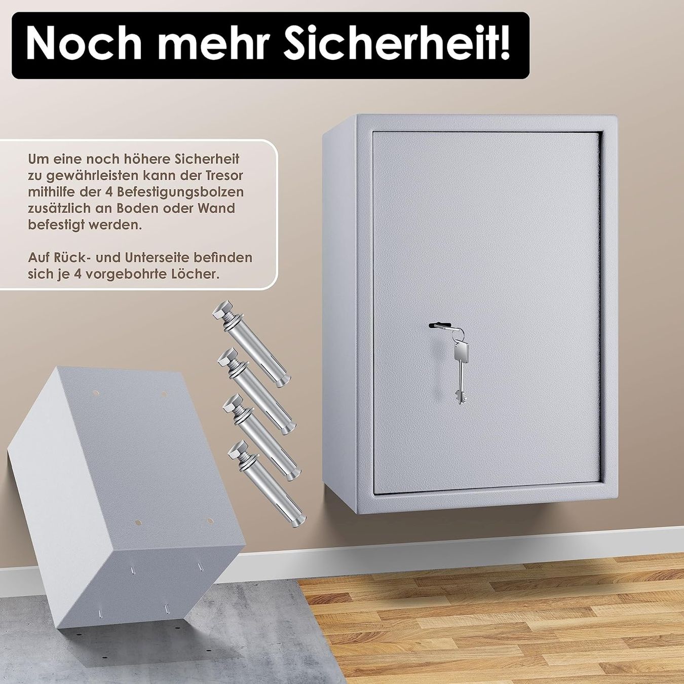Tresor: KESSER Möbeltresor 35x50x31cm Silber – Neu und originalverpackt aus Bottighofen von zaap 4