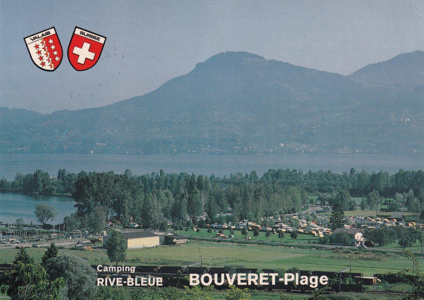 Cartoline postali: Bouveret - Plage Camping Rive - Bleue 1983 – Usato da Cormoret venduto da Pascalll2001
