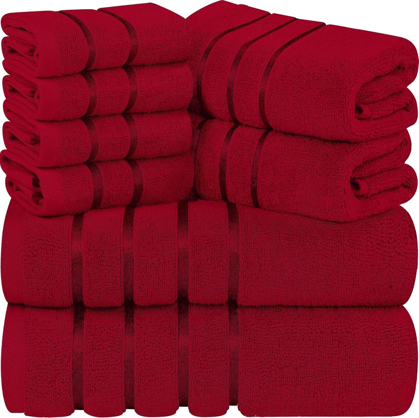 Teli da bagno: 8er-Pack Handtuch-Set Rot – Nuovo e nell'imballaggio originale da Nuglar venduto da SaleRitter 1