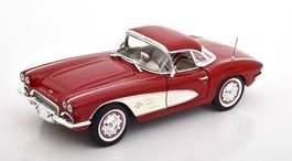 CHEVROLET CORVETTE C1 1961 DUNKELROT 1:18 AUTOWORLD