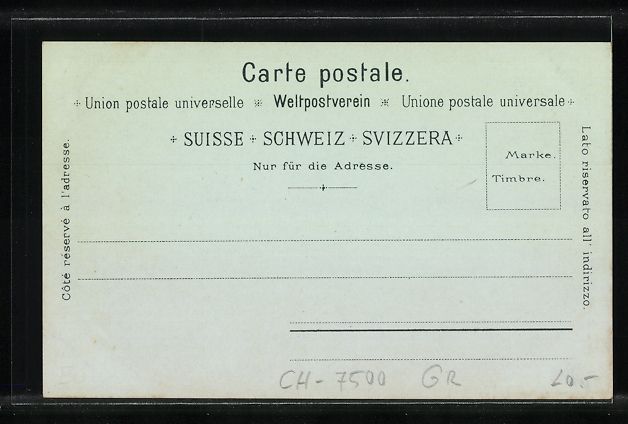 Cartes postales: Mondschein-Lithographie St. Moritz, Pano – D'occasion à Berlin par bartko-reher 1
