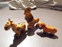 Tiere 3 Stück, Keramik