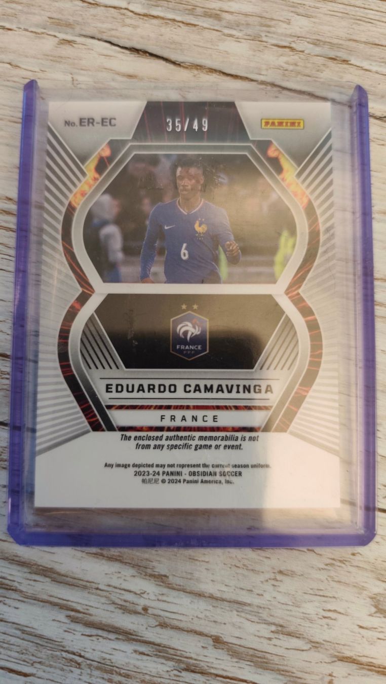 Panini Carte collezionabili: Panini Obsidian 23/24 Eduardo Camavinga /49 mit Patch Erupti – Usato da St. Gallen venduto da RudyundFloydCards 1