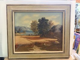 Öl auf Leinwand – Landschaft -Am Genfersee von JOSEF HUG