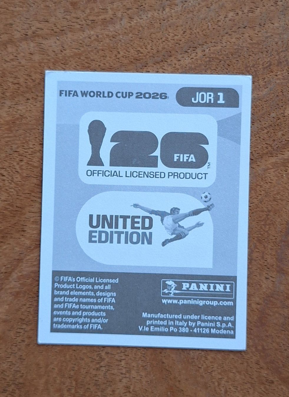 Panini Sammelbilder & Trading cards: Panini JOR 1 – Neu (gemäss Beschreibung) aus Romanens von Crocette 1