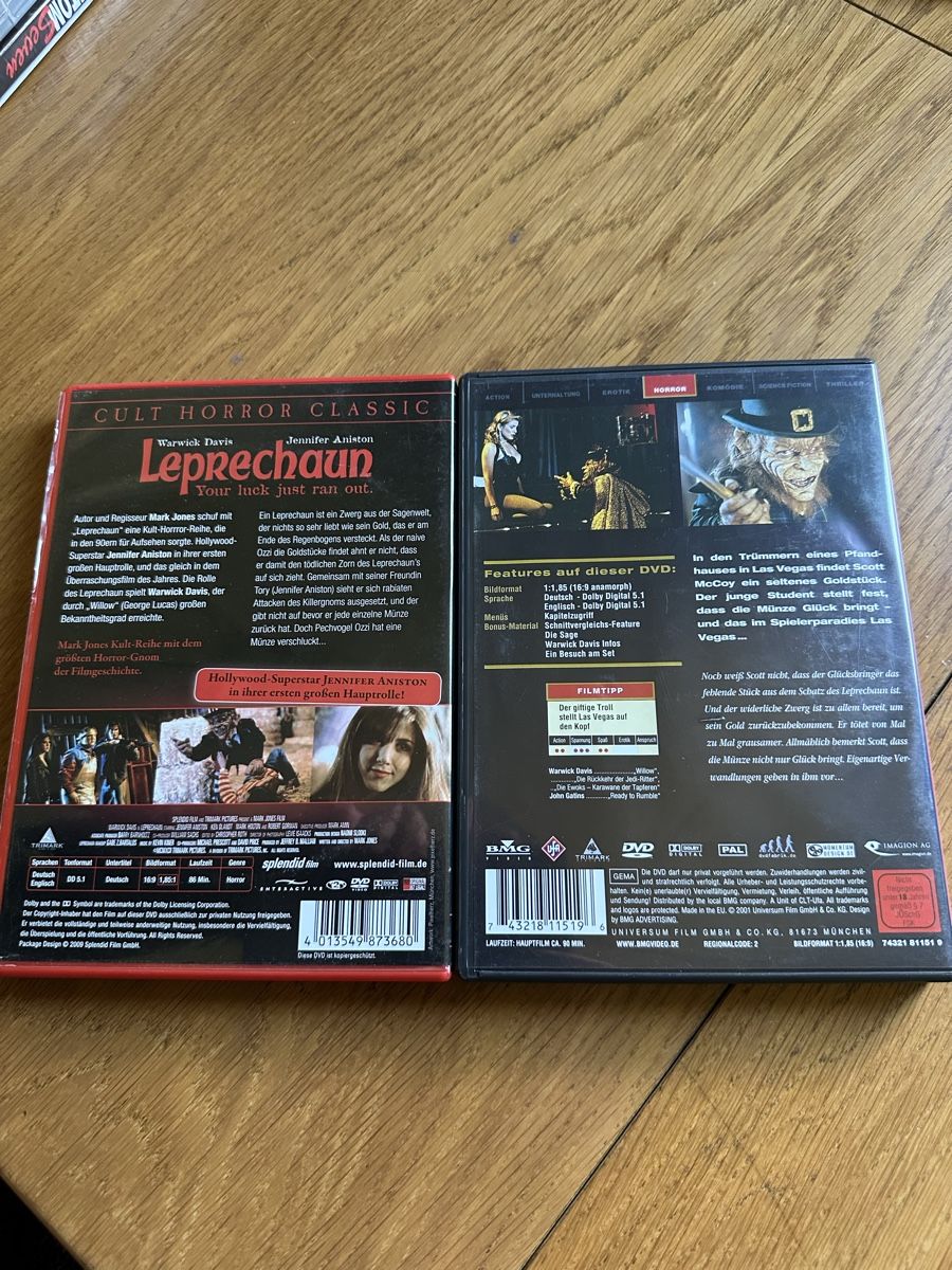 Tutti i DVDs: Lebrechaun 1 und 3 , DVD ￼ – Usato da Benken ZH venduto da Audi-erich 1