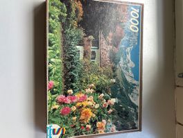 Schmidt Puzzle 1000 Teile Sommerhaus Bergsee Blumen, komp...