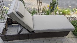Lounge-Liege Sonnenliege mit Kissen