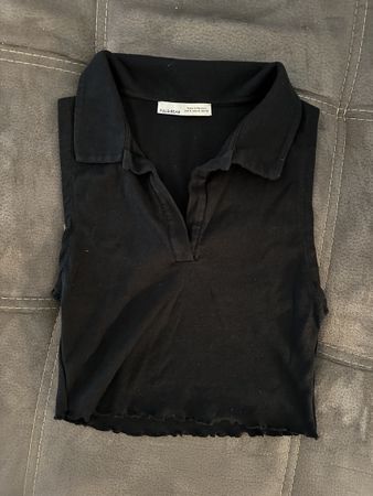 Pull&Bear Top mit Kragen, Gr. M