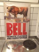 BLECHSCHILD VON BELL IN ORIGINAL-FOLIE NEU ABER GEIL 🐄🐖🐄