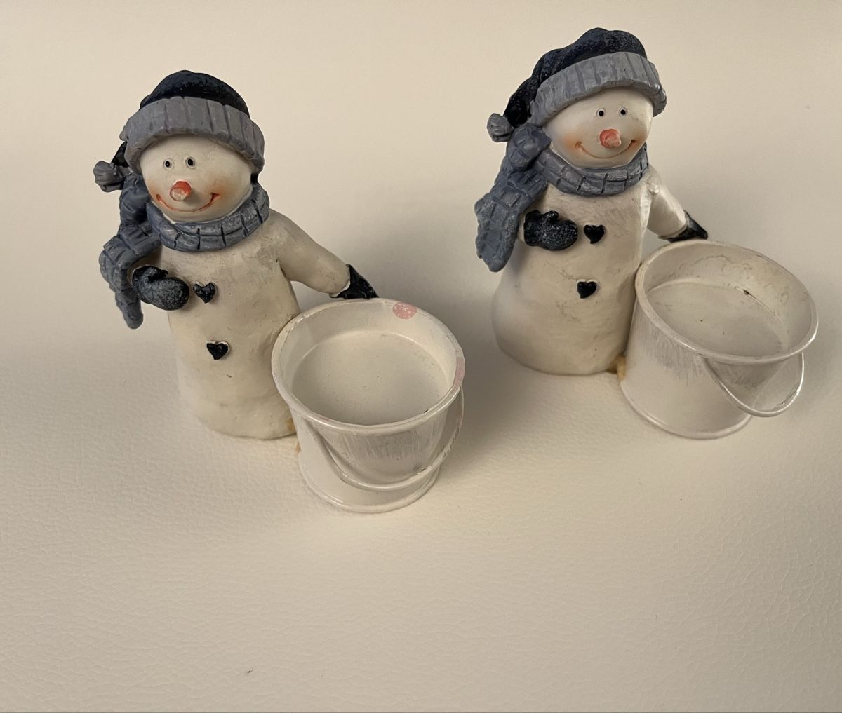 Alle Dekorationen: 2  Schneemann Teelichthalter Deko -  Winter – Gebraucht aus Lohn-Ammannsegg von panywa 1