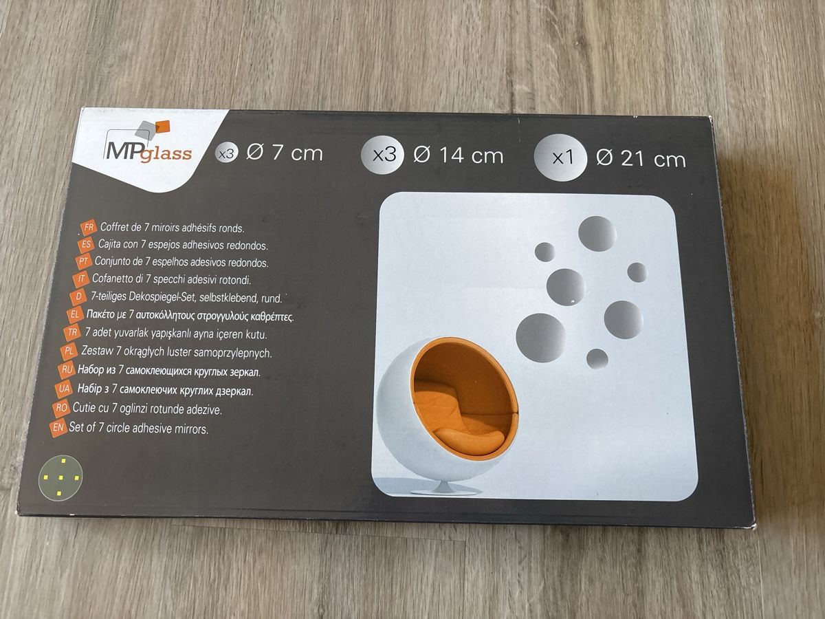 Spiegel: 7 miroirs adhésifs ronds NEUF – Neu und originalverpackt aus Delémont von Ma_LoU.01