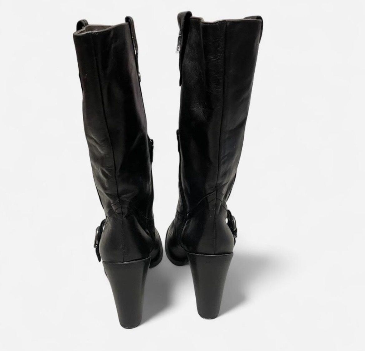Scarpe da donna: Schwarze Lederstiefel, Grösse 39 – Usato da Watt venduto da Ene.kro 3