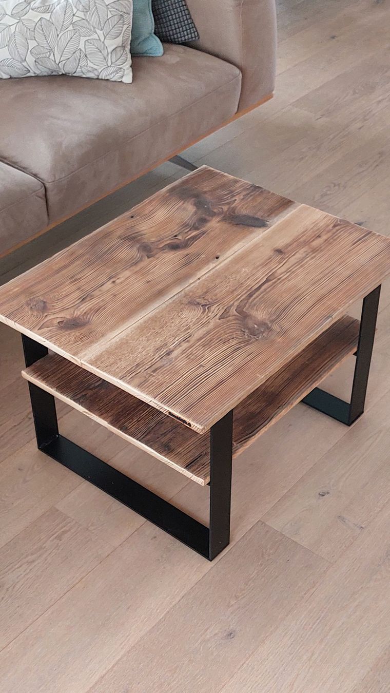 Tische: Rustikaler Couchtisch aus schönen Altholzbrettern – Neu und originalverpackt aus Egnach von Oldwoodstyle 7