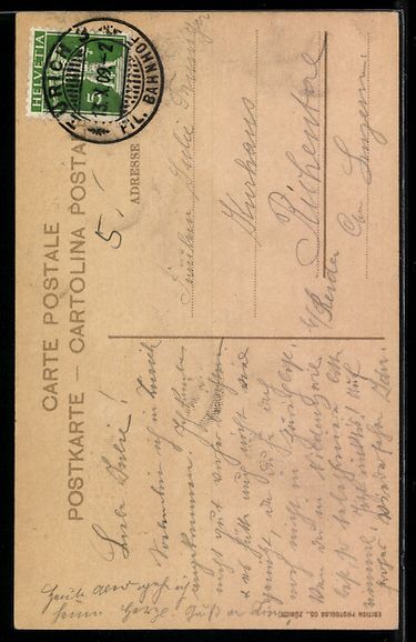 Ansichtskarten: AK Zürich, Schweizer Landesmuseum, 1909 – Gebraucht aus Berlin von bartko-reher 1