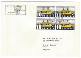 Lettre de St.Gallen BPA A621 pour l'Angleterre 9.VII.53