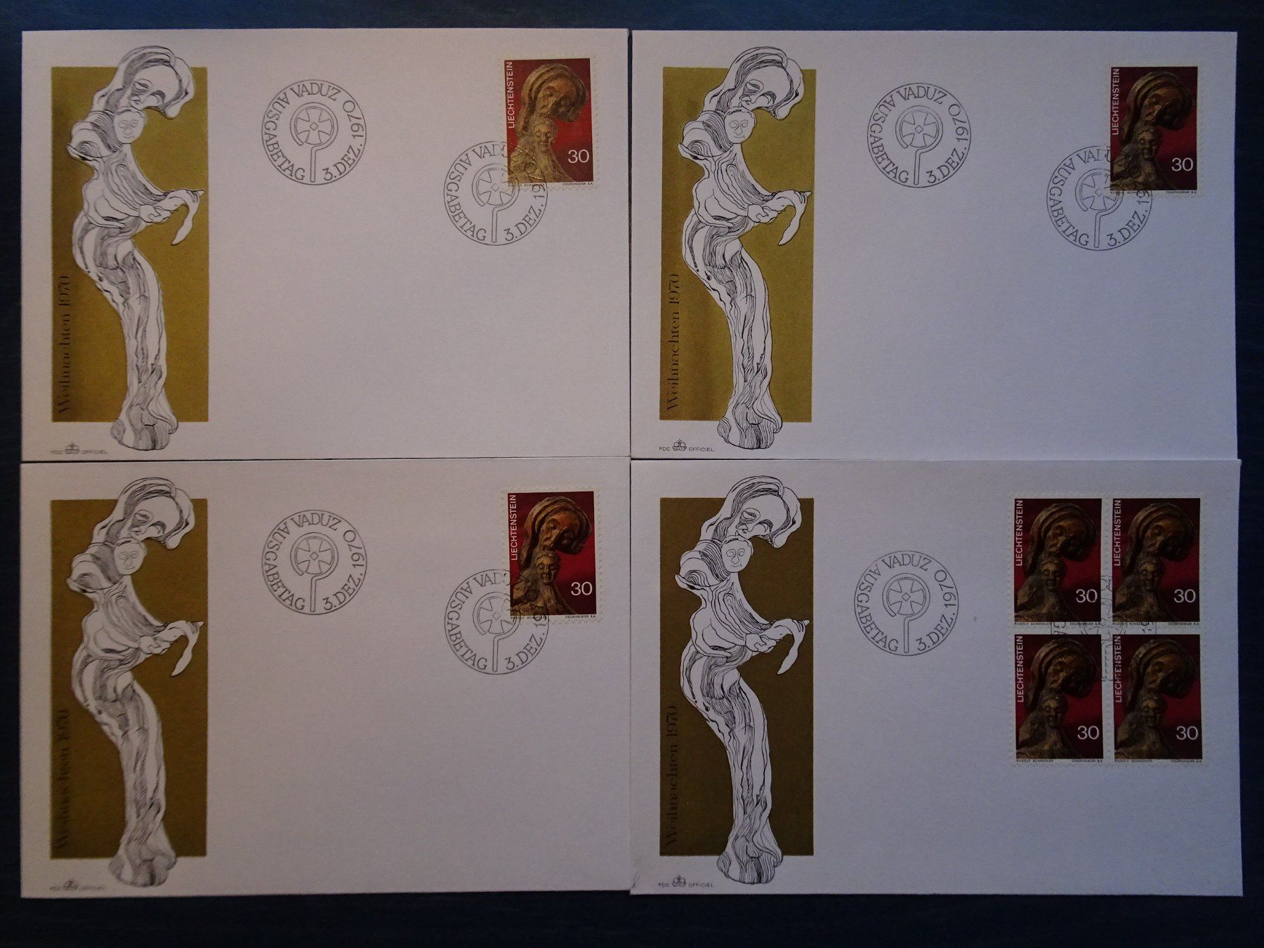 Tous les timbres: FDC 1970 – Neuf (Voir description) à Aadorf par Chnorli-Furz