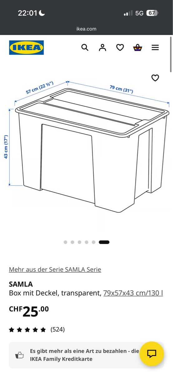 Transportkisten: Transparente Plastikbox – Gebraucht aus Pfäffikon ZH von aitm_00