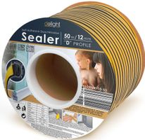 Dichtungsband-Rolle Länge 50m, Breite 12mm + Dicke 10mm noir