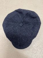 Coole Schiebermütze Wolltweed, blau, Grösse XL (59/60)